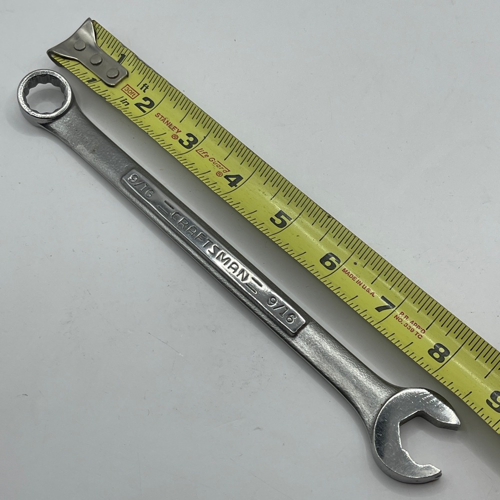 Craftsman 9/16 Combination Wrench 47855 VV Series Forged in USA Raised Panel